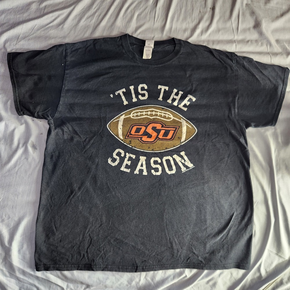 Oklahoma State Cowboys T-Shirt XL OSU Football 'Tis The Season NCAA Fan Tee